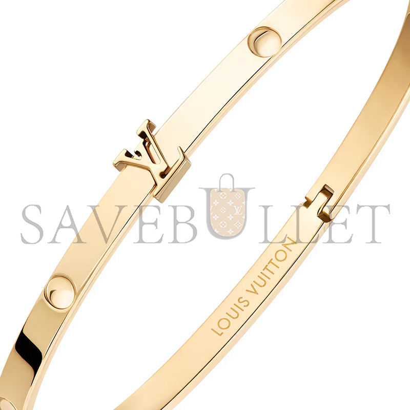 LOUIS VUITTON EMPREINTE SMALL BANGLE, YELLOW GOLD Q05319